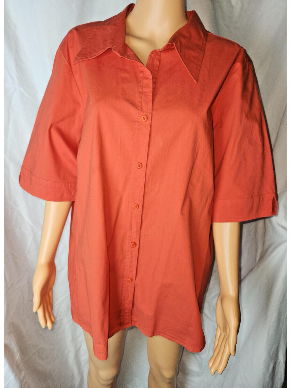 Venezia Jeans, button up, shirt, stretch, cotton, No Iron, size 24